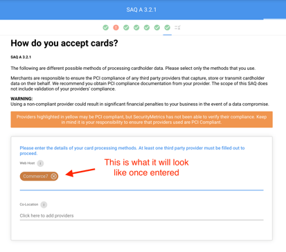 Security Metrics PCI Questionnaire